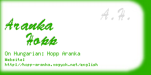 aranka hopp business card